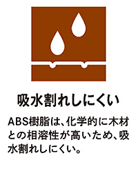 吸水割れしにくい